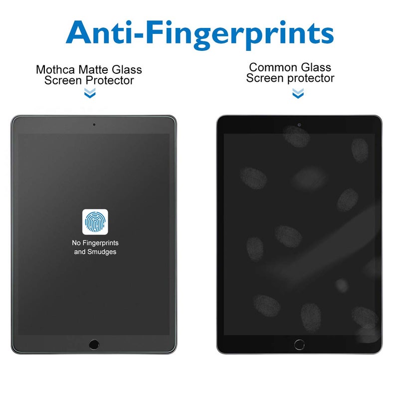 Mothca Matte Glass Screen Protector for iPad 9.7 Inch(2018/2017 Model, 6th/5th Generation) iPad Pro 9.7, iPad Air1/Air2 [NOT Privacy] Anti-Glare & Anti-Fingerprint Tempered Glass Film, Smooth as Silk - Image 4